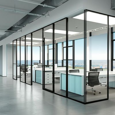 Хорошая цена. Single Glazed Office Glass Partition Wall with Sound Insulation and 108mm/90mm Thickness for Panoramic System онлайн