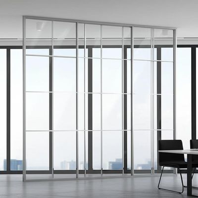 Хорошая цена. Office Glass Partition Wall with 108mm/90mm Thickness Up to 3000mm Height and 1200mm Grid Width for Aluminum Frame онлайн